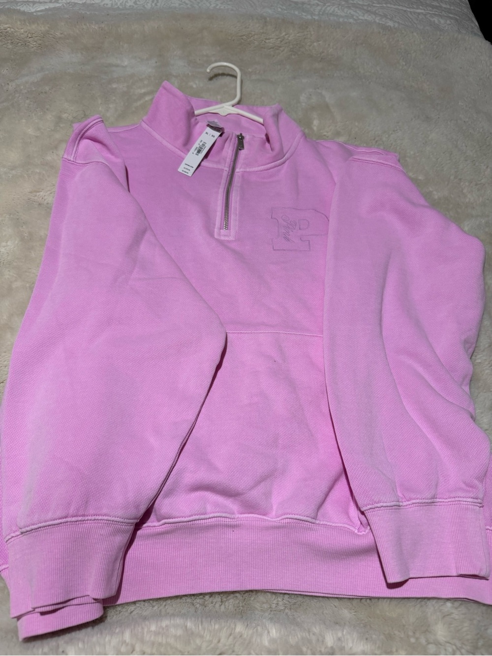 PINK Victoria's Secret Light Pink Half-Zip Pullover Vest